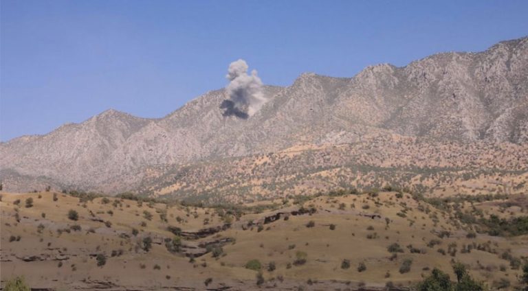 Balefirên Tirkiyê gundê Guherzê bordoman kir