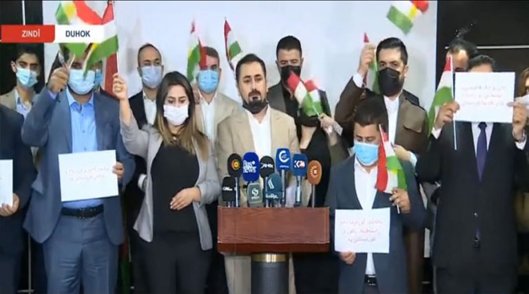 Rêxistinên civaka sivîl li Duhokê êrîşa PKK ê li ser pêşmergeyan pirotesto dikin