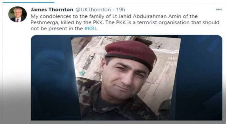 Konsolê giştî yê Brîtanya: Divê PKK ji Herêma Kurdistanê derkeve