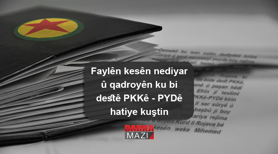 Faylên kesên nediyar û qadroyên ku bi destê PKKê-PYDê hatîne kuştin
