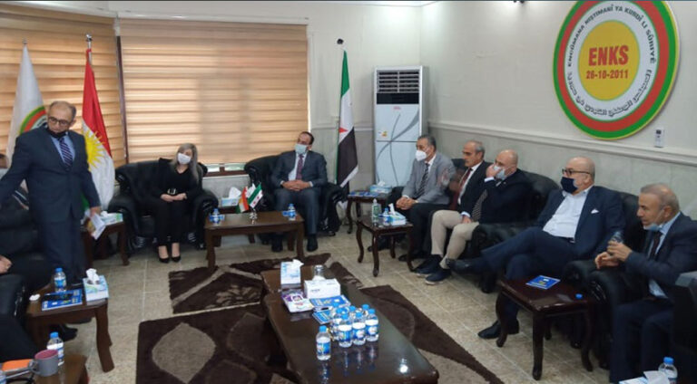 Serokê Hevpeymaniya Niştimanî ya Opozîsyona Sûriyê ligel ENKSê civiya