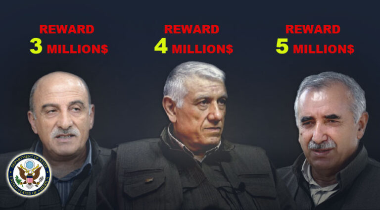 Amerîka Cemîl Bayik û Duran Kalkan û Murad Karayilan xistin di lîsta daxwazkirîyan de