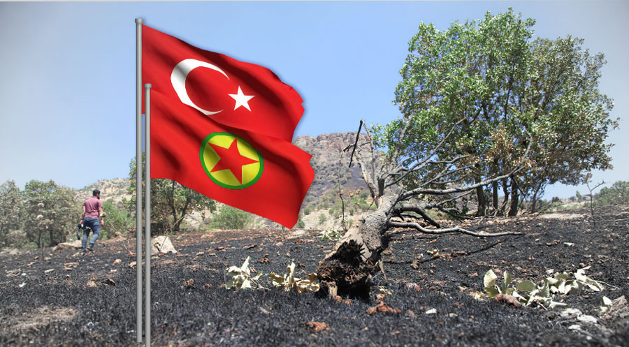 Şerê PKKê û Tirkiyê 3 hezar donem li Amêdî û Zaxo şewitandine