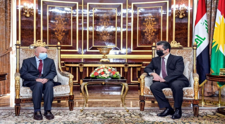 Serokwezîr Mesrûr Barzanî pêşwazî li dostê gelê kurd Îsmaîl Bêşîkçî kir