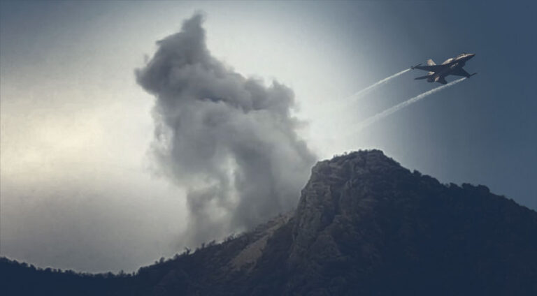 Gerîla li çiyayê Metînayê ketin ber êrîşa balefiran