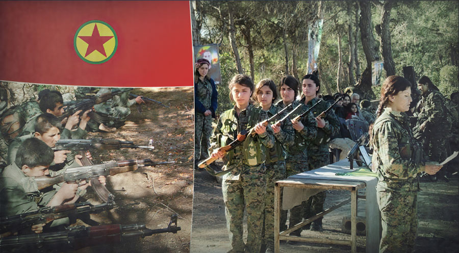 حزب العمال الكردستاني-يجند الاطفال الكرد-pkk-zarok-ypg-kck-rojava