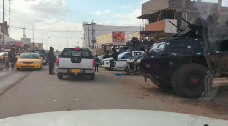 Artêşa Iraqê nav Kerkûkê tijî hêzên serbazî û otomobîlên serbazî kiriye