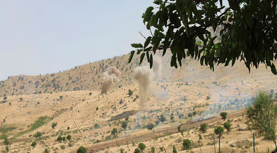 Îranê gundekî Herêma Kurdistanê bombebaran kir