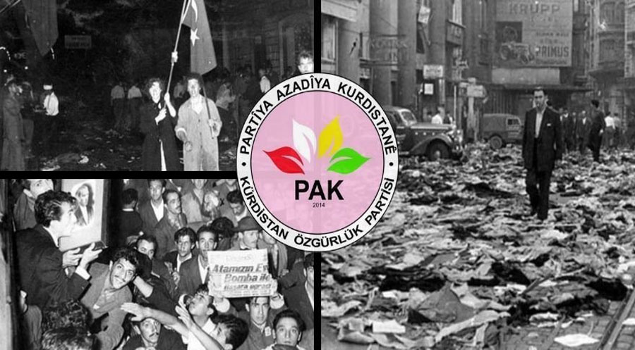 PAK: Em êrîşa nîjadperestî ya 6 û 7ê Îlona 1955ê rûreş dikin 