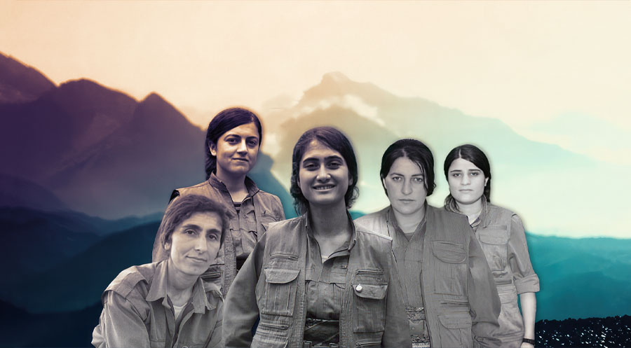 PKK’ê nasnameyên 5 gerîlayên jin eşkere kir ku bi kuştin dane