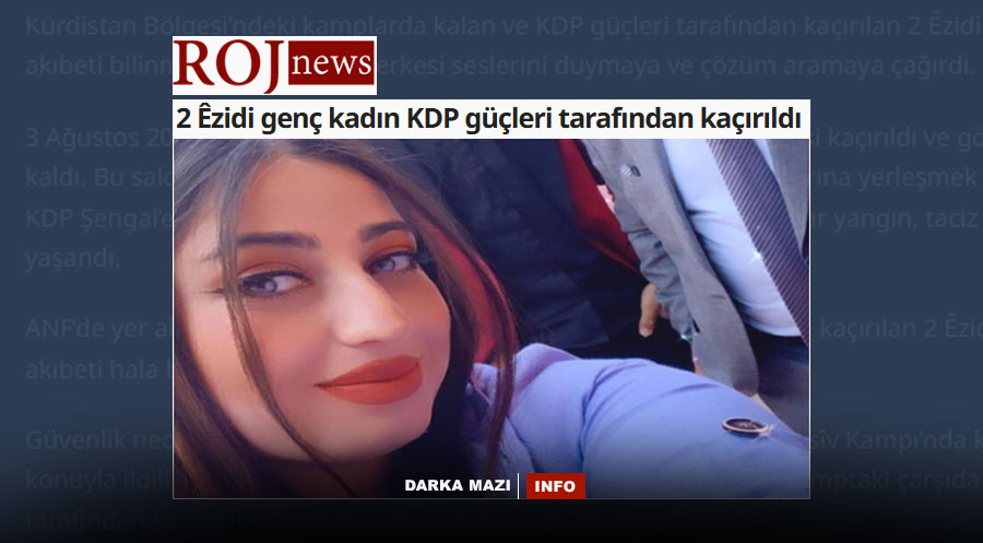 Rastiya wan du jinên ciwan, ku PKK’ê di got"KDP revandine" çî ye?