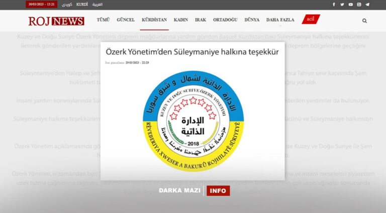Daxuyaniya rêveberiya Rojava bêbextî kirine li xelkê Duhok û Hewlêrê