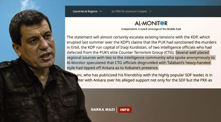 Al- Monîtor Dije terora YNK-Mazloum-Abdi-Silemani-US-Turkey-info