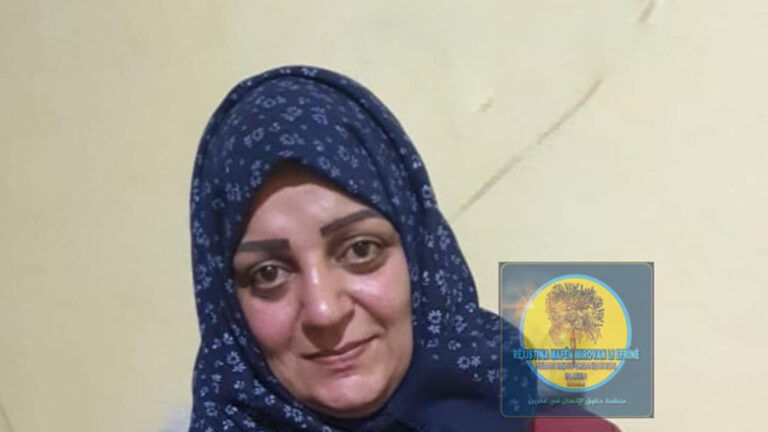 Efrîn – Jinek 5 meh e  ji aliyê grubên çekdar ên ser bi Tirkiyê ve hatiye revandin