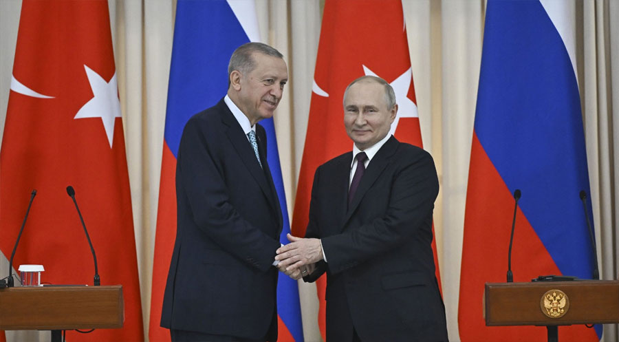 Erdogan û Putin rêkeftina hinardekirina dexlûdan û çend mijarên din gotûbêj kirin