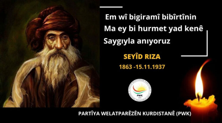 PWK: Em Seyîd Riza û hevalên wî bi giramî bi bîr tînin
