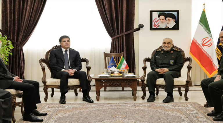 Serokê Herêma Kurdistanê û Fermandeyê Giştî yê Artêşa Pasdaran dicivin