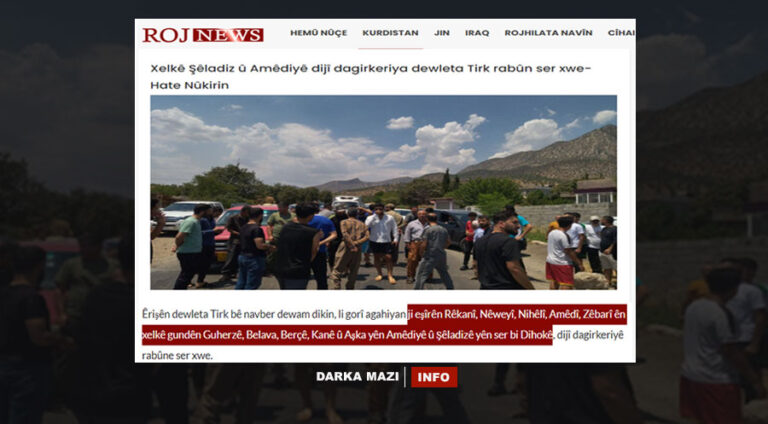 Derewên PKK’ê bi dawî nabin, herî dawî derewek li ser Eşîrên Amêdiyê kir