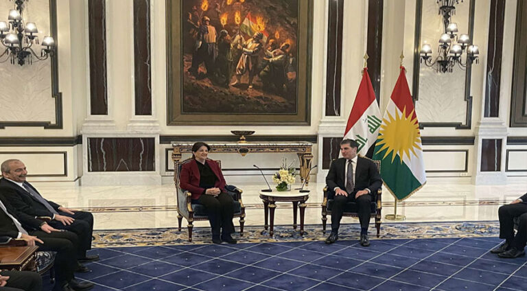 Serokê Herêma Kurdistanê bi şanda DEM Partiyê re civiya