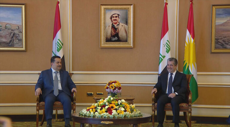 Serokwezîr Mesrûr Barzanî pêşwaziya Serokwezîrê Îraqê kir