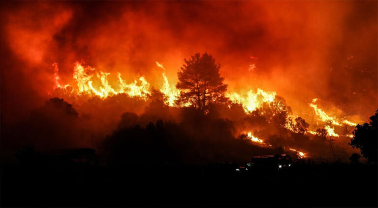 Li Çanakkaleyê şewateke mezin bi daristanan ket û 5 gund hatin valakirin