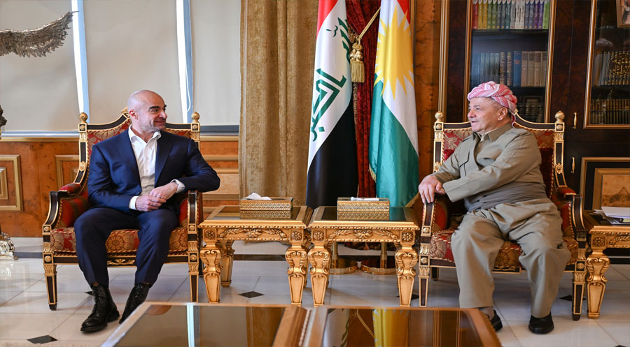 Serok Barzanî pêşwazî li Bafil Talebanî kir