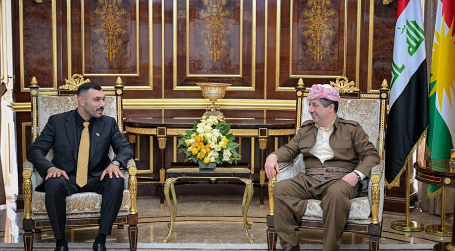 Serokwezîr Mesrûr Barzanî pêşwaziya qehremanê Kurd Badîn Heso kir