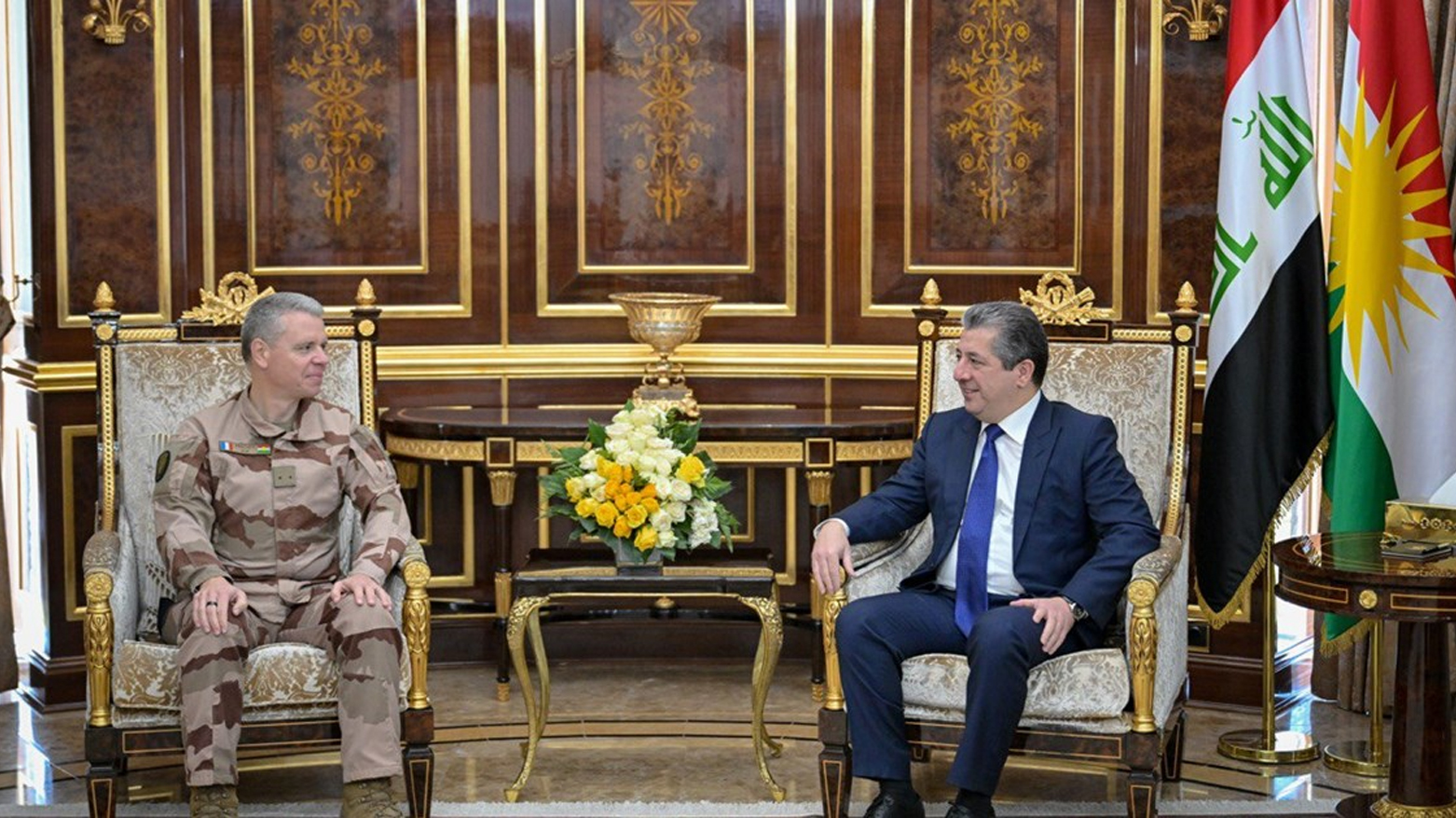 Mesrûr Barzanî û Francois Tricot metirsiyên terorê li ser Iraq û Sûriyeyê nîqaş kirin