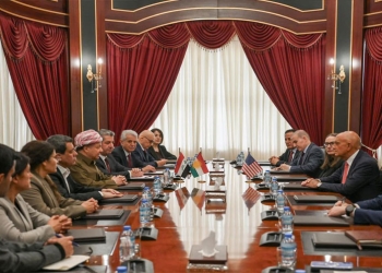 Serok Barzanî mêvandariya Tom Barrack, Mezlûm Ebdî û Mihemed Îsmaîl dike