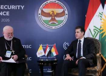 Nêçîrvan Barzanî û Wezîrê Derve yê Vatîkanê pêkvejiyan û rewşa pêkhateyan gotûbêj dikin