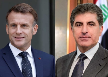 Nêçîrvan Barzanî û Macron tekezî li ser parastina aramiya herêmê dikin.
