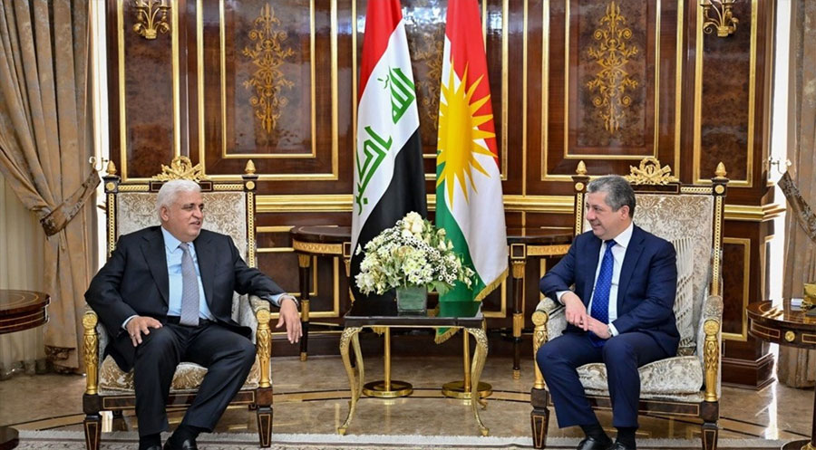 Mesrûr Barzanî û Falih Feyaz li ser pêkanîna hikûmeta nû ya Iraqê civiyan