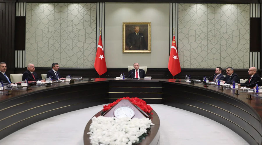 Kabîneya Tirkiyeyê bi Serokatiya erdogan dicive: Di rojevê de proseya aştiyê û aloziya Rojhilata Navîn hene