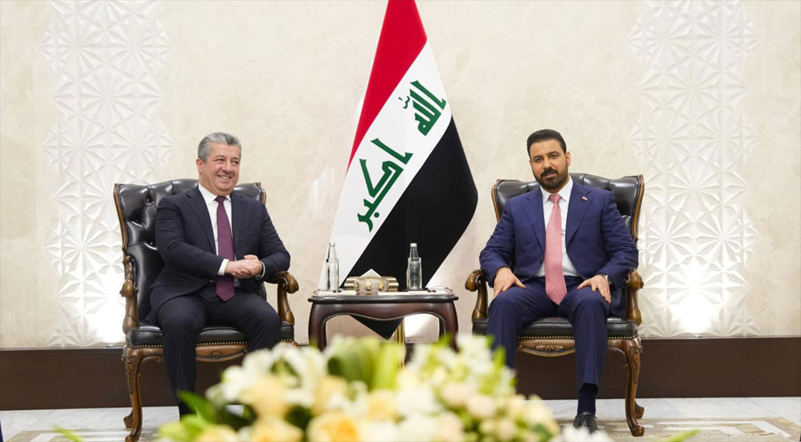 Serokwezîr Mesrûr Barzanî û hevtayê xwe yê Iraqî Alî Zeydî li Bexdayê civiyan