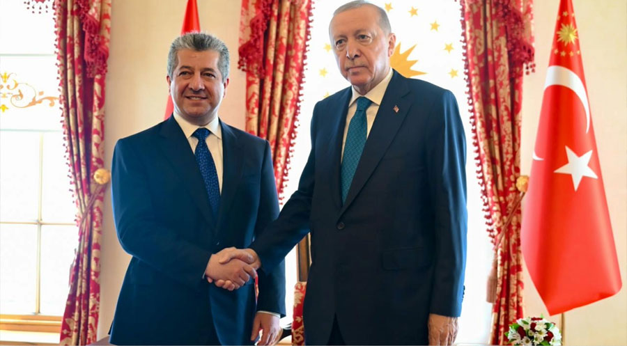 Serokwezîr Mesrûr Barzanî û serokkomarê Tirkiyeyê li Stenbolê civiyan