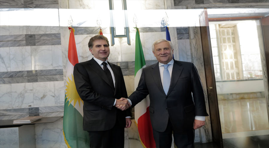 Serokê Herêma Kurdistanê û wezîrê derve yê Îtalyayê li Romayê civiyan