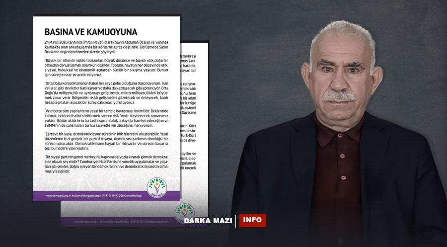 Gelo serdanên şanda dem partiyê yên ji bo Îmraliyê ji bo raya giştî tên kirin?