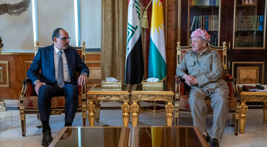 Serok Barzanî û Serokê MÎTê Îbrahîm Kalin li Pîrmamê civiyan