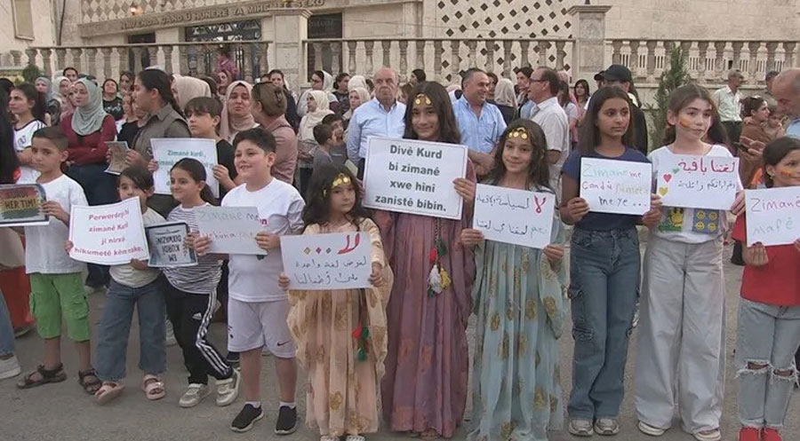 Li Qamişloyê xwendevanan dibistan boykot kirin: "bê ziman jiyan nabe"